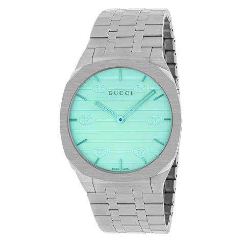 gucci watch blue face.